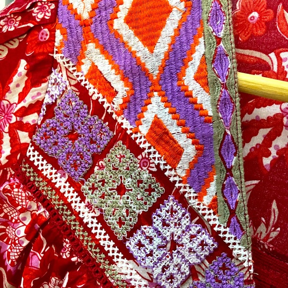 Rachel Zoe Boho long sleeve embroidered blouse, NWOT - Picture 3 of 4